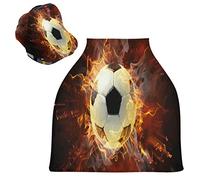 Fuego Fútbol Fútbol Cubierta de Lactancia Materna Asiento de Bebé Cubierta de Cochecito Transpirable Carros de La Compra Cubierta para Niños Niñas