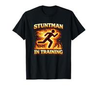 Fuego Stuntman En Acción Entrenamiento Futuro Flame Intérprete Camiseta