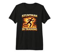 Fuego Stuntman En Acción Entrenamiento Futuro Flame Intérprete Camiseta Premium