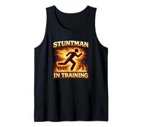 Fuego Stuntman En Acción Entrenamiento Futuro Flame Intérprete Camiseta sin Mangas