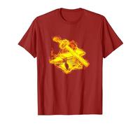 Fuego Yunque Y Martillo Llamas Fragua Forja Herrero Camiseta, Hombre, Arándano, XL