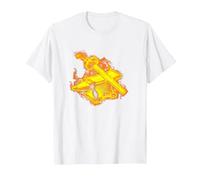 Fuego Yunque Y Martillo Llamas Fragua Forja Herrero Camiseta, Hombre, Blanco, 3XL