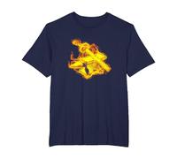 Fuego Yunque Y Martillo Llamas Fragua Forja Herrero Camiseta, Hombre Tallas Grandes, Azul Marino, 5X Alto