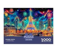 Fuegos Artificiales nocturnos de París Puzzle para Adultos Obra De Arte & Rompecabezas De Alto Nivel Original para Adultos Y para Niños A Partir De 14 Años 52x38cm/1000pcs