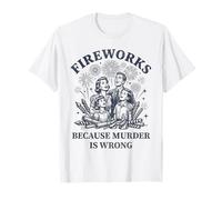 Fuegos Artificiales Porque el Asesinato está Mal Retro Family Camiseta