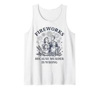 Fuegos Artificiales Porque el Asesinato está Mal Retro Family Camiseta sin Mangas