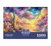 Fuegos Artificiales sobre la Estatua de la Libertad Puzzle De 1000 Piezas Edificio Landmark Dreamy Desafiante Y Educativo para Todas Las Edades 70x50cm/1000pcs