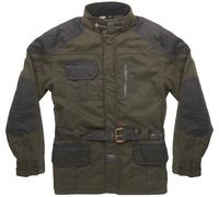 Fuel Bunker Chaqueta de cera impermeable para motocicletas, verde, tamaño S para Hombres