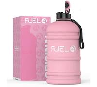 Fuel24 Botella de agua de 2,2 litros con tapa de popote, botella grande para gimnasio y deportes