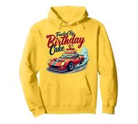 Fueled by Birthday Cake Pit Crew Family Racing Party Sudadera con Capucha, Unisex para Adultos, Limón, L