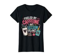Fueled by Cafeine and Lesson Plans - Camisa para Profesor Camiseta