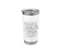 Fueled By Caffeine And Chaos Vaso térmico de acero inoxidable de doble pared