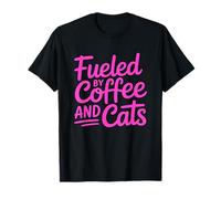 Fueled by Cats and Coffee Camiseta