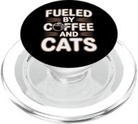 Fueled by Cats and Coffee PopSockets PopGrip para MagSafe