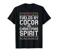 Fueled by Cocoa Christmas Spirit Funny Christmas Holiday Season Camiseta