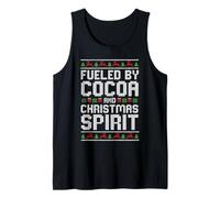 Fueled by Cocoa Christmas Spirit Funny Christmas Holiday Season Camiseta sin Mangas