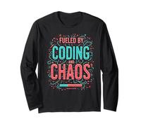 Fueled by Coding and Chaos Developer Humor Manga Larga