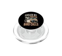 Fueled by Coffee and Bird Calls observación Aves Retro PopSockets PopGrip para MagSafe