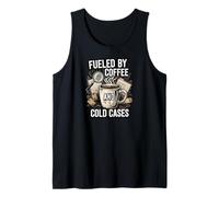 Fueled by Coffee and Cold Cases True Crime Detective Camiseta sin Mangas