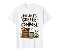 Fueled by Coffee and Compost Gardening Humor Camiseta