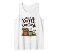 Fueled by Coffee and Compost Gardening Humor Camiseta sin Mangas