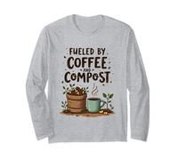 Fueled by Coffee and Compost Gardening Humor Manga Larga
