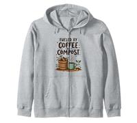 Fueled by Coffee and Compost Gardening Humor Sudadera con Capucha