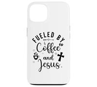 Fueled by Coffee and Jesus Mama Runs on Coffee and Jesus Mom Carcasa para iPhone 13