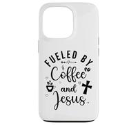 Fueled by Coffee and Jesus Mama Runs on Coffee and Jesus Mom Carcasa para iPhone 13 Pro