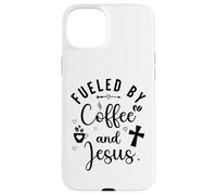 Fueled by Coffee and Jesus Mama Runs on Coffee and Jesus Mom Carcasa para iPhone 15 Plus