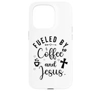 Fueled by Coffee and Jesus Mama Runs on Coffee and Jesus Mom Carcasa para iPhone 15 Pro