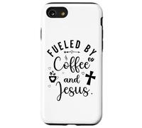 Fueled by Coffee and Jesus Mama Runs on Coffee and Jesus Mom Carcasa para iPhone SE (2020) / 7/8