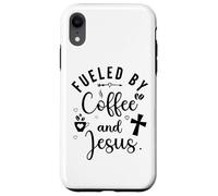 Fueled by Coffee and Jesus Mama Runs on Coffee and Jesus Mom Carcasa para iPhone XR