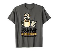 Fueled by Coffee & Cold Lover Case True Crime Halloween Camiseta