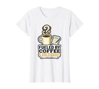 Fueled by Coffee & Cold Lover Case True Crime Halloween Camiseta gráfica económica, Mujer, Blanco, L