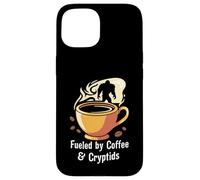 Fueled By Coffee & Cryptids Bigfoot Design Carcasa para iPhone 15