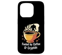 Fueled By Coffee & Cryptids Bigfoot Design Carcasa para iPhone 15 Pro