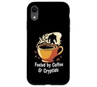 Fueled By Coffee & Cryptids Bigfoot Design Carcasa para iPhone XR