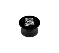 Fueled by Coffee Cuddles Amante de los Gatos Padres de Mascotas Amante del café PopSockets PopGrip Adhesivo