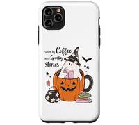Fueled by Coffee Spooky Stories - Taza de Calabaza Fantasma para Halloween Carcasa para iPhone 11 Pro MAX