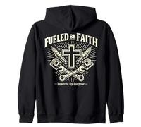 Fueled by Faith mecánico Cristiano Cruz Taller Sudadera con Capucha