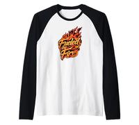Fueled by Fire Design Intense Passion Flames Camiseta Manga Raglan
