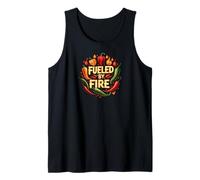 Fueled by Fire Hot Chili Pepper Spicy Food Lover Camiseta sin Mangas