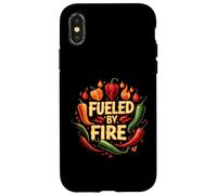 Fueled by Fire Hot Chili Pepper Spicy Food Lover Carcasa para iPhone X/XS