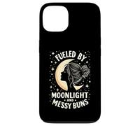 Fueled by Moonlight and Messy Buns Aesthetic Carcasa para iPhone 13