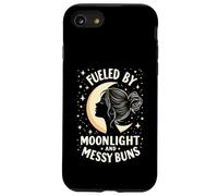 Fueled by Moonlight and Messy Buns Aesthetic Carcasa para iPhone SE (2020) / 7 / 8