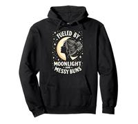 Fueled by Moonlight and Messy Buns Aesthetic Sudadera con Capucha