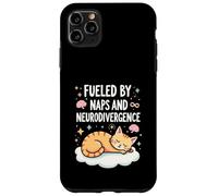 Fueled by Naps and Neurodivergence Cat Design Carcasa para iPhone 11 Pro Max