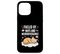 Fueled by Naps and Neurodivergence Cat Design Carcasa para iPhone 13 Pro Max
