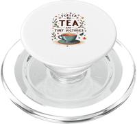 Fueled by Tea and Tiny Victories: Cozy Calm Life PopSockets PopGrip para MagSafe